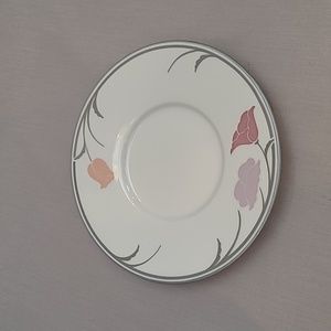 Dansk Tivoli Belles Fleurs Gray Pastel Flowers Saucer For Cup